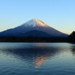 精進湖から富士山を望む（フルＨＤ1920Ｘ1080壁紙）